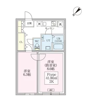 スカイラシクラス平和台【201号室号室】の間取り