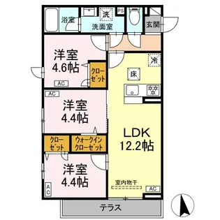セレスティア岡本【1階】の間取り