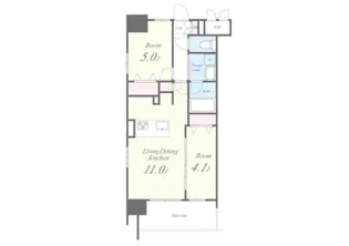 ROOTS SHINJUKU WAKAMATSUCHO(ルーツシ【10階】の間取り