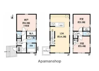 東京都練馬区上石神井南町【一戸建】の間取り