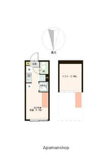 東京都中野区若宮2丁目【アパート】の間取り