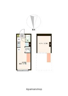 東京都中野区若宮2丁目【アパート】の間取り