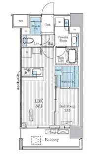 TERRA蚕糸の森【11階】の間取り