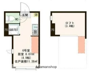 HARMONY SQUARE桜上水【2階】の間取り