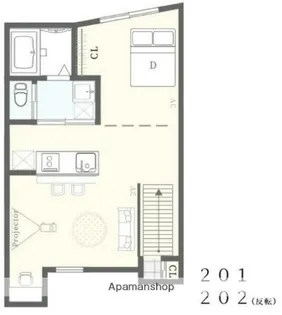 ボヌール高円寺【2階】の間取り