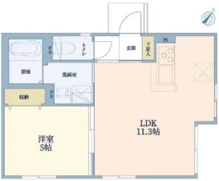 阿佐谷北レジデンス【1階】の間取り