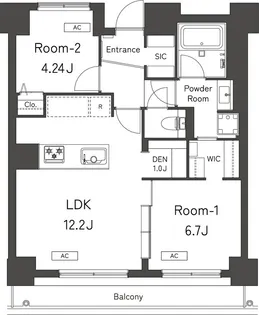 BELLEVIAGE SHINNAKANO【12階】の間取り