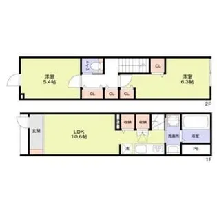 テラスハウス井荻【1階】の間取り