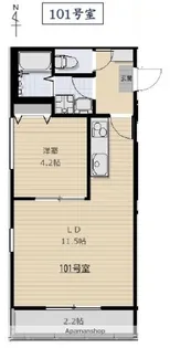 ユニコーポ【1階】の間取り