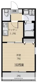 ユニコーポ【1階】の間取り