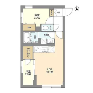 ウェルスクエア中野坂上Ⅱ【1階】の間取り