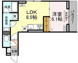 セレスティア桜上水【2階】の間取り