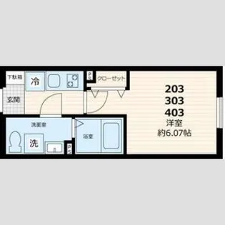 GATE RESIDENCE MITAKA【4階】の間取り