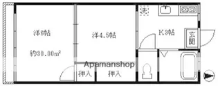 ハウス篠崎5号棟【105号室】の間取り