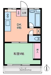 清水マンション【3階】の間取り