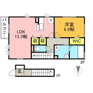 FELICIO IGUSA【2階】の間取り