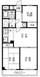 バードランド小金井【3階】の間取り