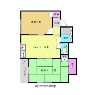 ウエストアパートメント【2階】の間取り