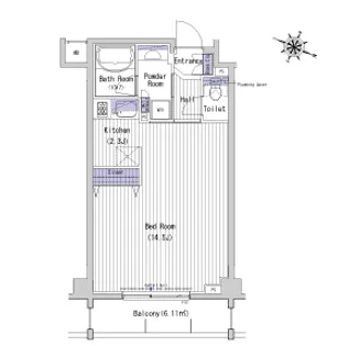 カスタリア三宿【0214号室】の間取り