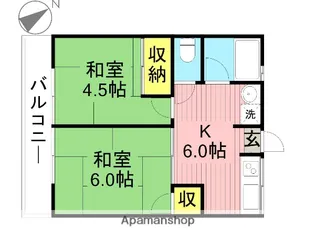 シティハイムスカイウッド【2階】の間取り