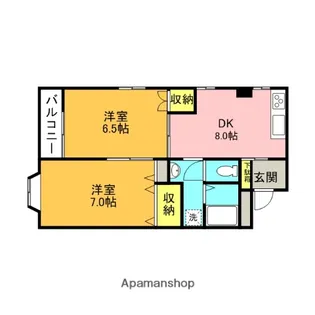ハイムルクセーヌ【2階】の間取り