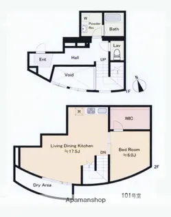 東京都世田谷区三軒茶屋1丁目【マンション】の間取り