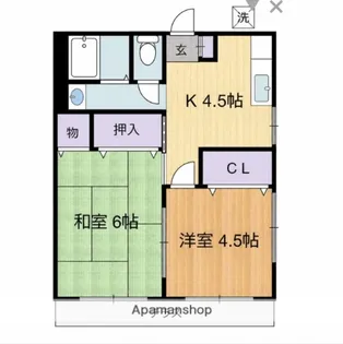 第1みつる荘【1階】の間取り
