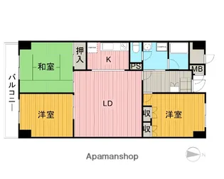 三鷹ロイヤルハイツ【2階】の間取り