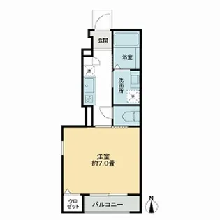 コンフォート明大前【0105号室】の間取り