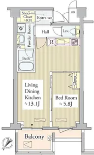 PRIME URBAN 東中野 COURT【2階】の間取り