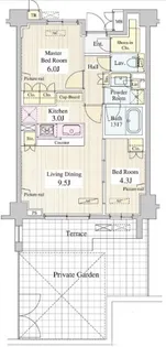 ル・シュクレ永福【1階】の間取り