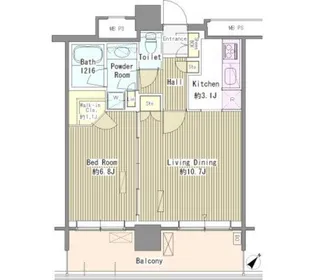ユニゾンタワー【21階】の間取り