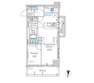 パークアクシス東高円寺【5階】の間取り
