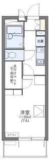 レオパレスレインボーステイツ【1階】の間取り