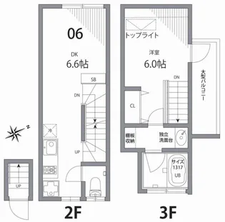 グランエッグス中野方南町【3階】の間取り