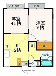 東京都練馬区上石神井4丁目【アパート】の間取り