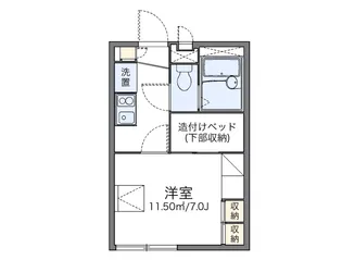 レオパレスコーポリッチⅡ【2階】の間取り