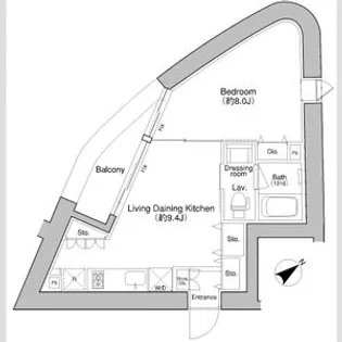 プラウドフラット新宿御苑【4階】の間取り