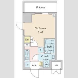 プラウドフラット神楽坂Ⅱ【7階】の間取り