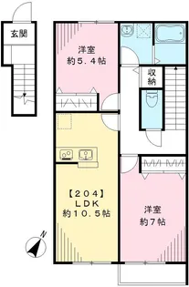 アシステンツァ駒沢公園【204号室号室】の間取り