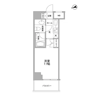 コンフォリア東中野DEUX【5階】の間取り