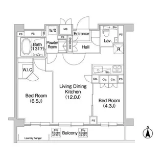 コンフォリア駒場【5階】の間取り