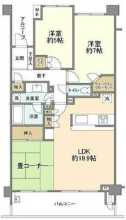 ハイセレサ井草の森デュオガーデン【3階】の間取り