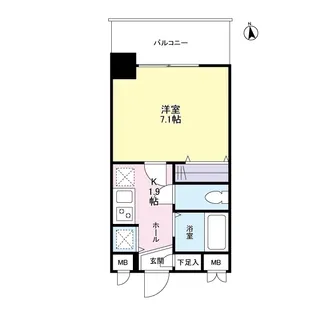 ガーラプレイス新宿御苑【7階】の間取り