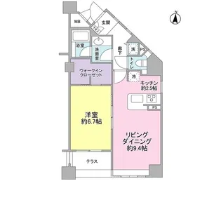 グリーンテラス世田谷【2階】の間取り