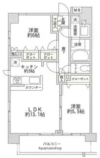 アイムシティ荻窪【6階】の間取り