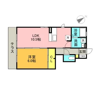 ガーデン久我山【102号室】の間取り