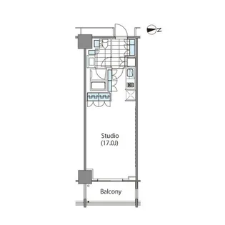 コンフォリア新宿イーストサイドタワー【7階】の間取り