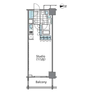 コンフォリア新宿イーストサイドタワー【3階】の間取り