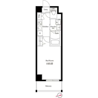 ハーモニーレジデンス新宿御苑 THE EAST【0108号室】の間取り